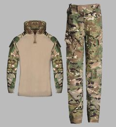 Chemises extérieures Enfants039 Camouflage Training Vêtements Suit Kids CS Field Camping Hunting Military Combat Uniforme Tactical Shi1072962