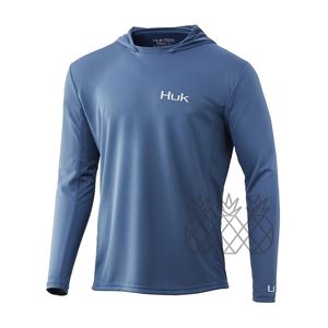 Chemises d'extérieur HUK Sweat à capuche de pêche Hommes Manches longues Protection UV Tops UPF 50 Performance T-shirt Sweat Été 220923