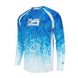 Chemises extérieures Filagic Fishing Men's Long Manches Performance Shirt 50 Upf Protection Tops secs secs Léger Shirts extérieurs respirants légers 230817