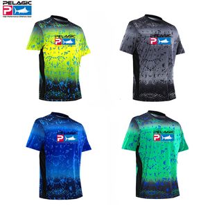 Outdoor shirts Pelagisch vissen shirt Outdoor Men Korte mouw T -shirt Viskleding UPF50 ZON BESCHERMING DRAAG ADMAKBAAR