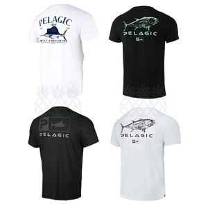 Chemises d'extérieur Chemises de pêche PELAGIC à manches courtes pour hommes vêtements Performance UPF50 chemise de Protection solaire respirant Sport de plein air Fis2269