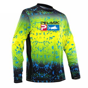 Outdoor Shirts Summer Fishing Shirt Pelagic Uv Protection Breathable T shirts Quick Dry Long Sleeve Tops Outdoor Hoodie Jacket UPF 50 Clothing 230817