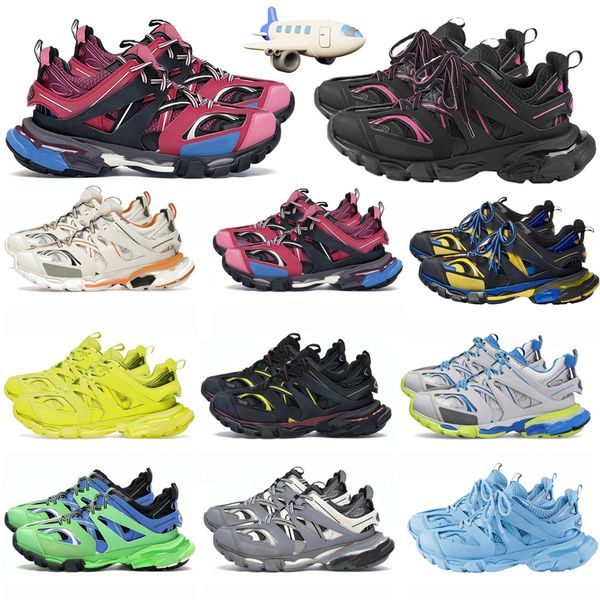 Zapatos al aire libre Zapatos de diseñador Track 3.0 Zapatillas de deporte Mujer Hombre Entrenadores París Triples Negro Blanco Gris Azul AMARILLO Plataforma Pistas 3 Deportes EUR 35-45