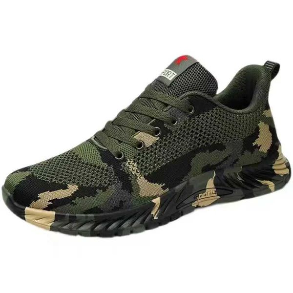 Zapatos al aire libre Sandalias Otoño Deporte Entrenamientos tácticos Hombres Camuflaje Zapatillas de deporte verdes Zapatos de escalada Mujeres Montaña Senderismo Entrenadores Botas masculinas YQ240301