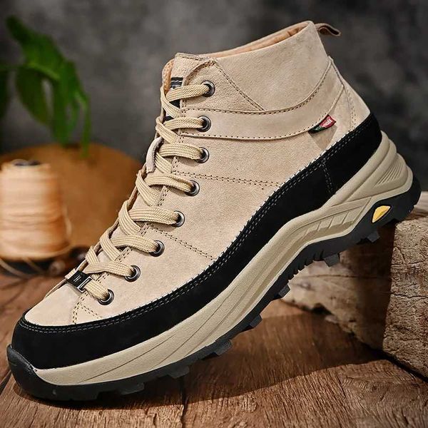 Chaussures d'extérieur sandales haute qualité hommes loisirs marche bottes en plein air confortable homme randonnée chaussure mode voyage escalade Camping chaussures en cuir véritable bottes YQ240301