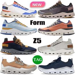 chaussures d'extérieur Chaussures Nouvelles chaussures Cloudnova Form Z5 Noir Hay Flame Titanite Pebble Quartz Blanc Rouille Demin Ruby Pearl Brown Ice Moss Hommes Femmes Designer