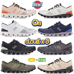 Outdoor schoenen Schoenen op Top x 3 Schoenen Heren Dames Rose Sand Midnight Heron Fawn Magneet Zwart Ivoor Frame Sport Sneakers Designer Rebound Lei