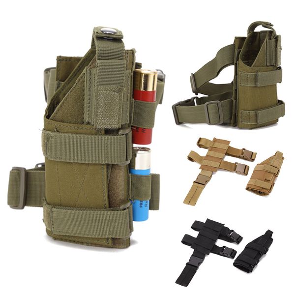 Équipement de tir en plein air étui tactique sac de Combat pistolet pistolet Pack couverture avec sangle de jambe NO17-218