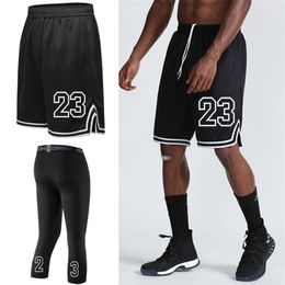 Shorts de plein air NWT 23 # Shorts de basket-ball pour hommes Gym Workout Compression Board Short Youth Jogger Shorts High Elastic Fitness Sports Tights 230711