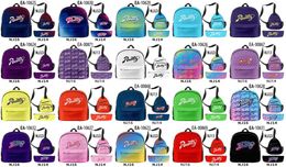 Bolsa de ducha al aire libre Runtz 3D Mochilas 3pcsset Notebook para mujeres Bolsas de hombro azul para niños Cocas de color rojo verde a prueba de color púrpura YE3675914