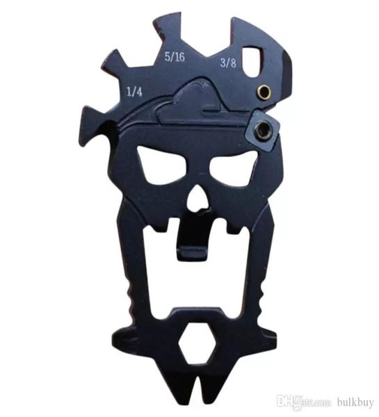 SKULL AUTOUOR Multifuncional Herramienta de combinación Multifunción Abridor de botella de destornillador Key Sharken Knives Carabiner1962255