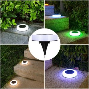 Buiten Solar Garden Lights Waterdicht in de grond Lichtlampen Verlichting voor Pathway Yard Dek Wit/Warm wit/kleurrijk