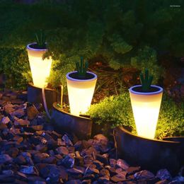 Luces LED solar al aire libre Lámpara de rábano céspedes impermeables para el patio de patio decoración de la pasarela iluminación del paisaje