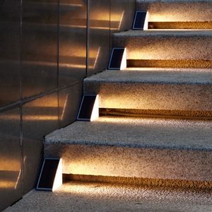 Outdoor Solar LED Step Trap Trap Light, IP67 Waterdichte zonnedeksel Licht voor tuin Patiotuin Walkway Voordeur Pathway oprit