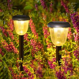 Lumières solaires extérieures 700mAh lanterne de lumière de jardin étanche éclairage de paysage voie décoration de pelouse de cour