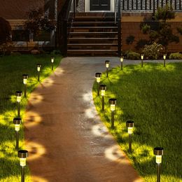 Buiten Zonne -verlichting Tuinlichten Zonne -aangedreven lamp LED LANTERN LANTERN WATERDE LANDSCHAP VERLICHTENDE PADWAY YARD TUIN Decoratie
