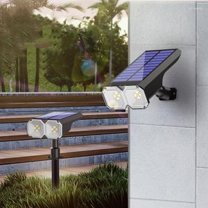 Lumières solaires extérieures IP65 projecteurs de paysage étanches éclairage de décor de jardin 2 en 1 lampe alimentée pour patio