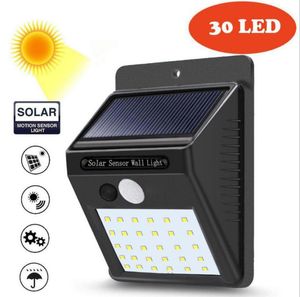 Outdoor Solar Powered LED Wall Lamp Porch Lights Night Sensor Control Solar Lamp Path Fence Garden