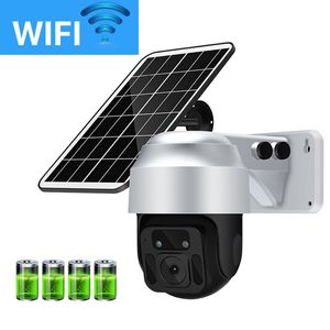 Caméra IP solaire extérieure PTZ Wifi caméra étanche sans fil détection de mouvement PIR alarme humaine maison ferme Villa sécurité