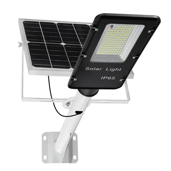 Réverbère solaire extérieur 50W 100W 150W 200W étanche grand panneau solaire télécommande lumineux lampadaire Led