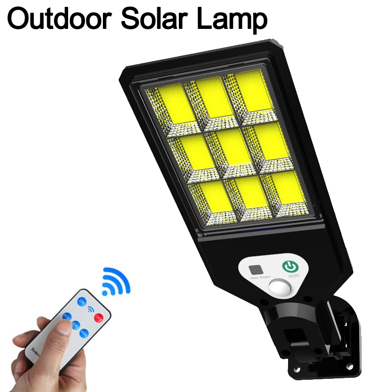 Outdoor Solar Street Light Cob Lampy ścienne LED z 3 trybem światła ludzkie ciało indukcyjne wodoodporne materiał na taras ogrodowy Oemled