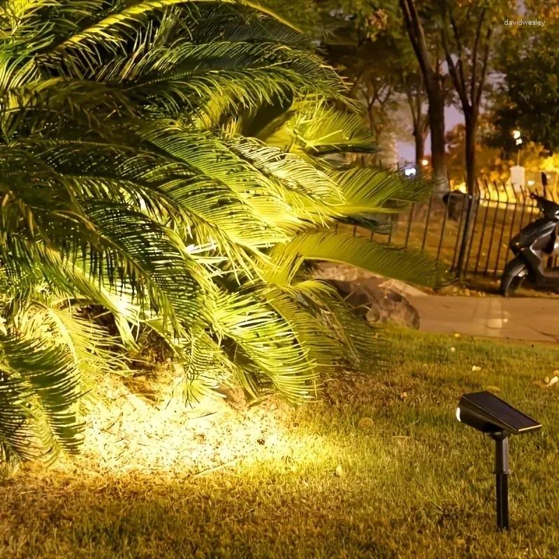 Luces solares para árbol al aire libre, iluminación de luz impermeable superbrillante, alambre de tela libre, decoración de jardín, 2/7LED