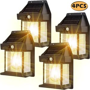 Lampe à paroi solaire extérieure étanche du filament tungstène induction jardin ménage léger lumière nuit 240411
