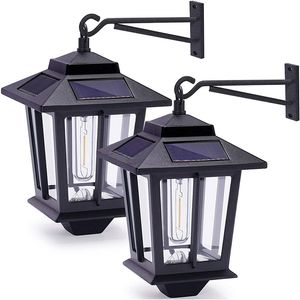 Lumière murale solaire extérieure 15W 3000K Retro suspendu lanterne chinoise Villa Mur Gate Light étanche du jardin étanche