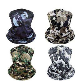 Outdoor Sport Bandana Camouflage Sjaal Vissen Fietsen Tactische Wandelen Elastische Cover Neck Gainer Bike Face Hoofdband Sjaal Heren Y1229