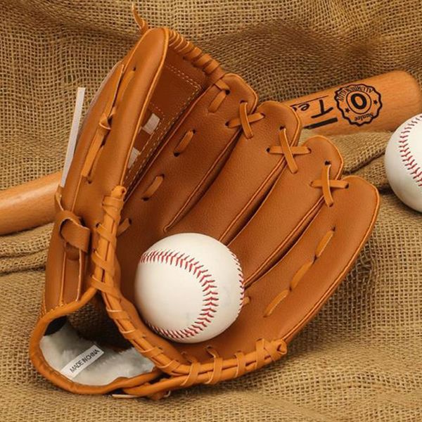 Guantes de béisbol para deportes al aire libre Guantes de bateo de cuero PU Equipo de práctica de softbol Tamaño 10.5 / 11.5 / 12.5 para niños / adolescentes / adultos Hombre Mujer Competencia de entrenamiento