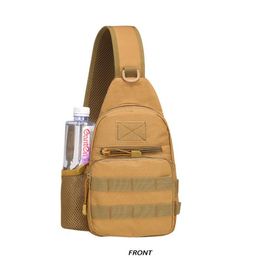 Outdoor Sport Borst Tas Canvas Tactische Militaire Sling Single Shoulder Slant Over Camouflage Pack Camping Wandelen Rugzak Klimtas