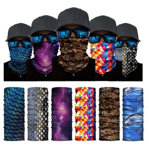 Outdoor Sport Naadloze Bandana Halswarmer Buffe Gezicht Shield Motorfiets Fietsen Bivakmuts Hoofdband Masker Wandelen Vissen Sjaal196L