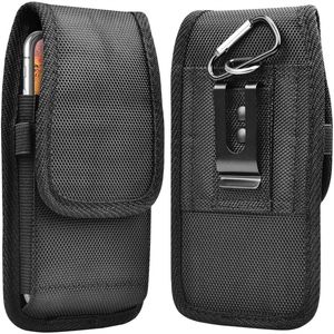 Étuis universels en nylon robuste avec boucle de clip de ceinture Sports de plein air Voyage Randonnée Camping Pochette Porte-ceinture Couverture pour iPhone 13 12 Pro Max Samsung S21 Ultra Huawei