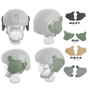 Outdoor Sports Airsoft Gear Accessoire Tactical Fast Helmtet Soft Rubber / Hard ABS Hoorbescherming Helm Side Cover No01-126