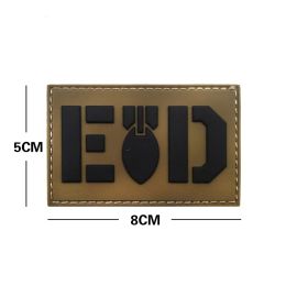 Sac de sport en plein air avec badge pour bombardement Eod Badge PVC Drip Badge brassard Tactical Patch Military Patches for Clothing Fer