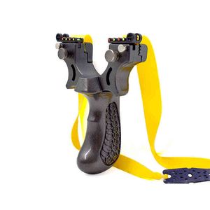 Outdoor Sports Concurrerende Slingshots Schieten Speelgoed Hoge Precisie Slingshot met platte rubberen bands Catapult Games voor kinderen W220307