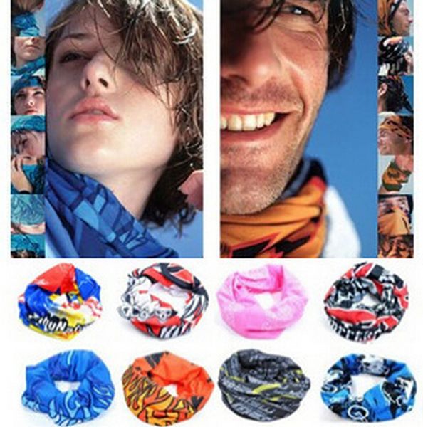 Sports de plein air Vélo Vélo Vélo Équitation Variété Turban Bandeau Magique Voile Multi Tête Écharpe Foulards Visage Maille Bandanas Livraison Gratuite