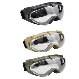 Buiten sportuitrusting Anti Fog paintball tactische pc-bril met luchtfiltratie ventilatorglazen jagen schietbescherming no02-105