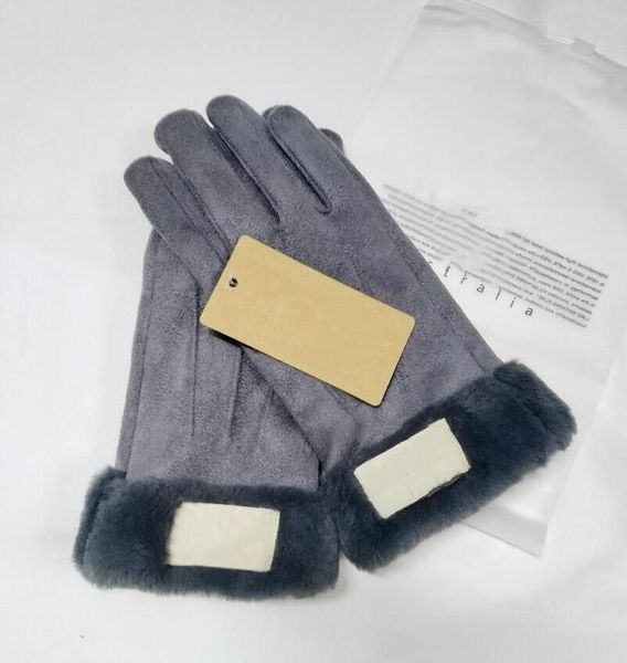 Guantes para deportes al aire libre para hombre, guantes de invierno con pantalla táctil de felpa para mujer, guantes antideslizantes impermeables y cálidos para montar en bicicleta P2