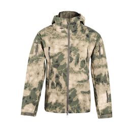 Buiten Sports Hoody Softshell Jacket Woodland Hunting Shooting Clothing Tactical Camo Coat Combat Clothing Camouflage No05-201