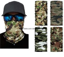 Buitensporten magische sjaals Naadloze Camo Bandana Multifunctionele hoofddeksels Hoofdband warmer rijhoofd Sjaal tulband Neck Gaiter Vissen Face Shield Mask