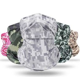 Outdoor Sport magische sjaals Naadloze Camo Bandana Multifunctionele Hoofddeksels Hoofdband Nekwarmer tactische CS Sjaal Halsbeenkap Vissen Gezichtsscherm Masker