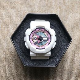 Outdoor-Sport-Herren-Quarz-Digital-Iced-Out-Uhr, LED-Dual-Display, wasserdicht und stoßfest299p