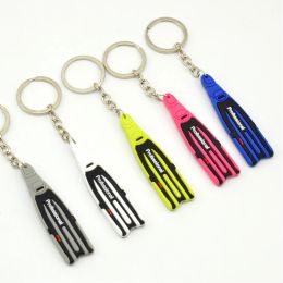 Outdoor Sports Mini Scuba Diving Fin Key Chain Keychain Flipper Keyring Diver Diving Accessories Gift Key Chain