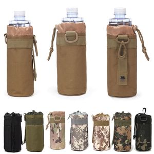 Bolsa Molle táctica para deportes al aire libre, bolsa para botella de agua, bolsa de hidratación, camuflaje de combate de asalto, NO11-655