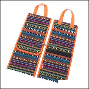 Deportes al aire libre Moda al aire libre Espesar Bolsas de almacenamiento Estilo nacional Martillo de uñas Bolsa de herramientas Diseño en capas de tres segmentos Bolsa de leva Durable 9