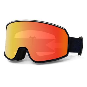 Gafas de esquí para deportes al aire libre, gafas de nieve cilíndricas grandes antivaho, antivaho y antiarena, equipos de nieve y montañismo para hombres y mujeres, gafas de esquí