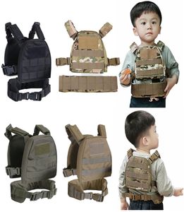 Gilet tactique Molle pour enfants, gilet de Camouflage d'extérieur, armure corporelle, gilet d'assaut de Combat NO060258134798