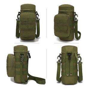 Sports de plein air bouteille d'eau sac manchon portable camouflage tactique montage packs vélo vélo tasse bouilloire porte sacs étanche tactique boisson bière sac à main