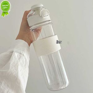 Buiten sportwaterfles Straw cup grote capaciteit plastic Kettle Straigh drinkwater flessen student draagbare drankbekers